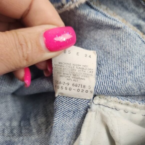 Vintage 90s Levi's Jeans Mens 38x32 Blue Acid Wash 550 Faded Distressed USA Made - Picture 8 of 13